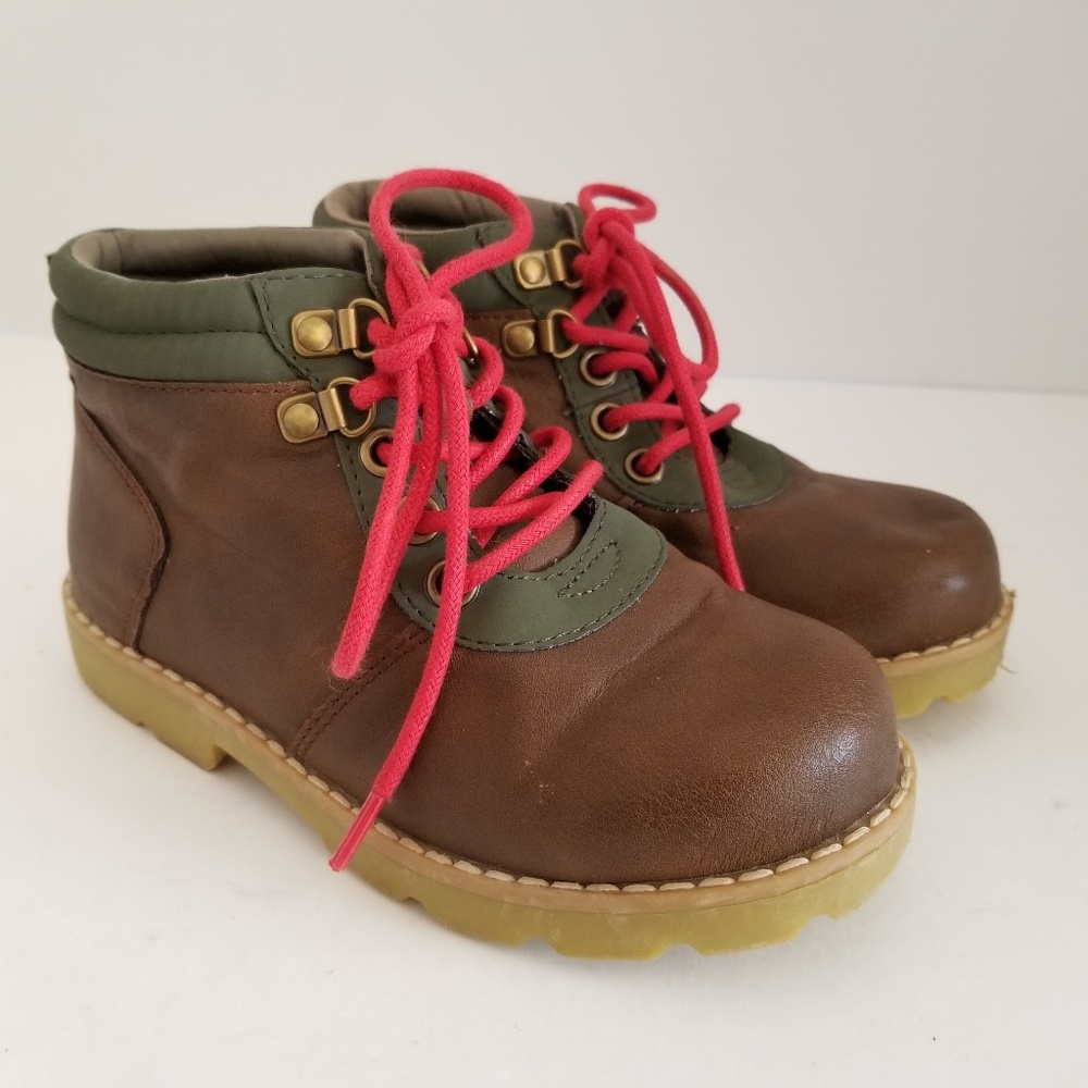 Crazy 8 Ankle Boots Little Kids 11 Brown Combat Padded Collar Durable